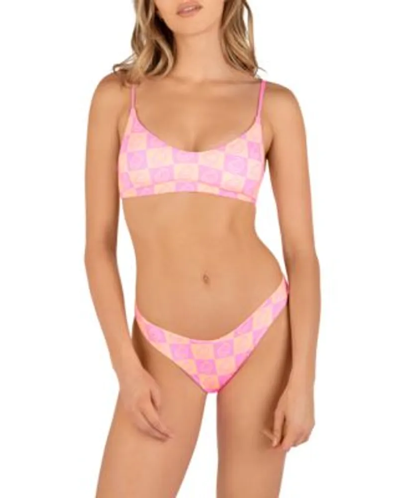 Pink and clearance white checkered bikini