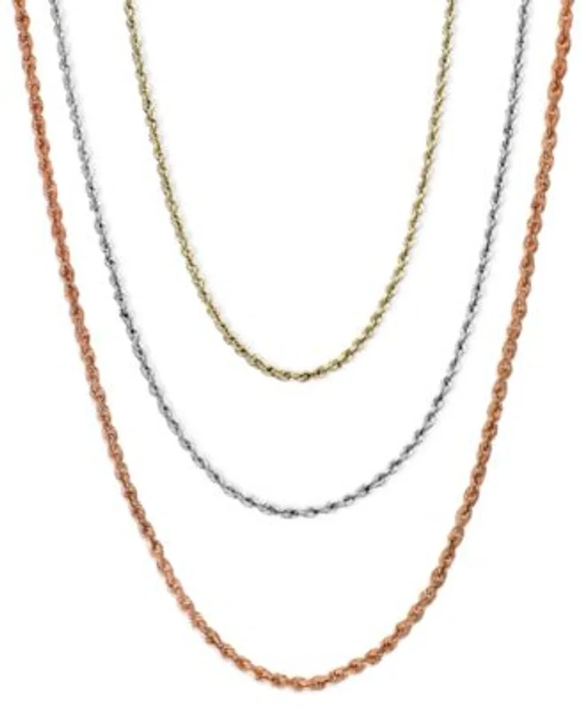 Macy's rose gold necklace store