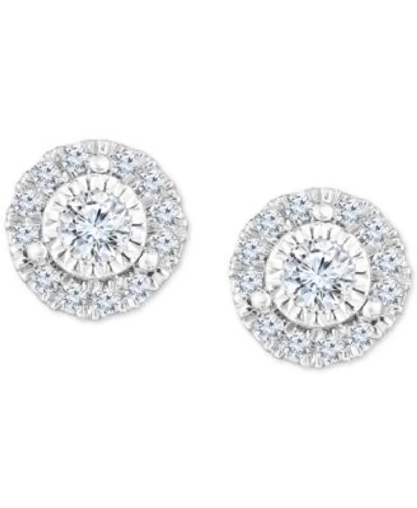 Trumiracle Diamond Halo Stud Earrings 1 2 To 3 4 Ct. T.W. In 14k