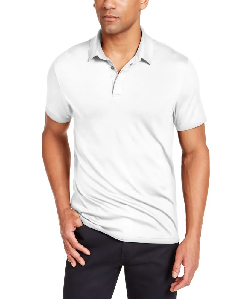 Alfani Men's AlfaTech Stretch Solid Polo Shirt, Created for Macy's ...