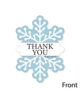 Big Dot Of Happiness Winter Wonderland - Shaped Snowflake Thank You ...