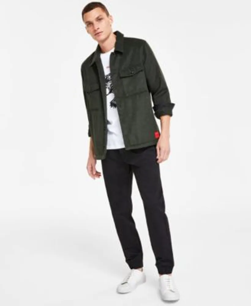 Hugo By Hugo Boss Mens Enalu Oversized Shirt Jacket Darpione