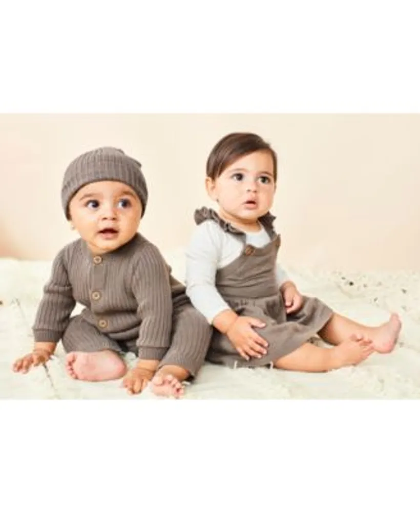 Carter s Carters Baby Sweater Jumpsuit Cap Set Baby Girls Bodysuit