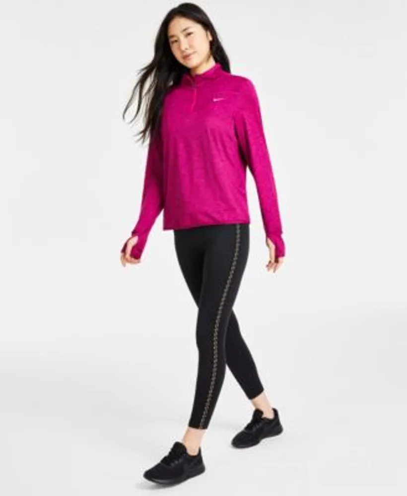 Nike Womens Dri Fit Swift Element Uv 1 2 Zip Running Top Indy Bra