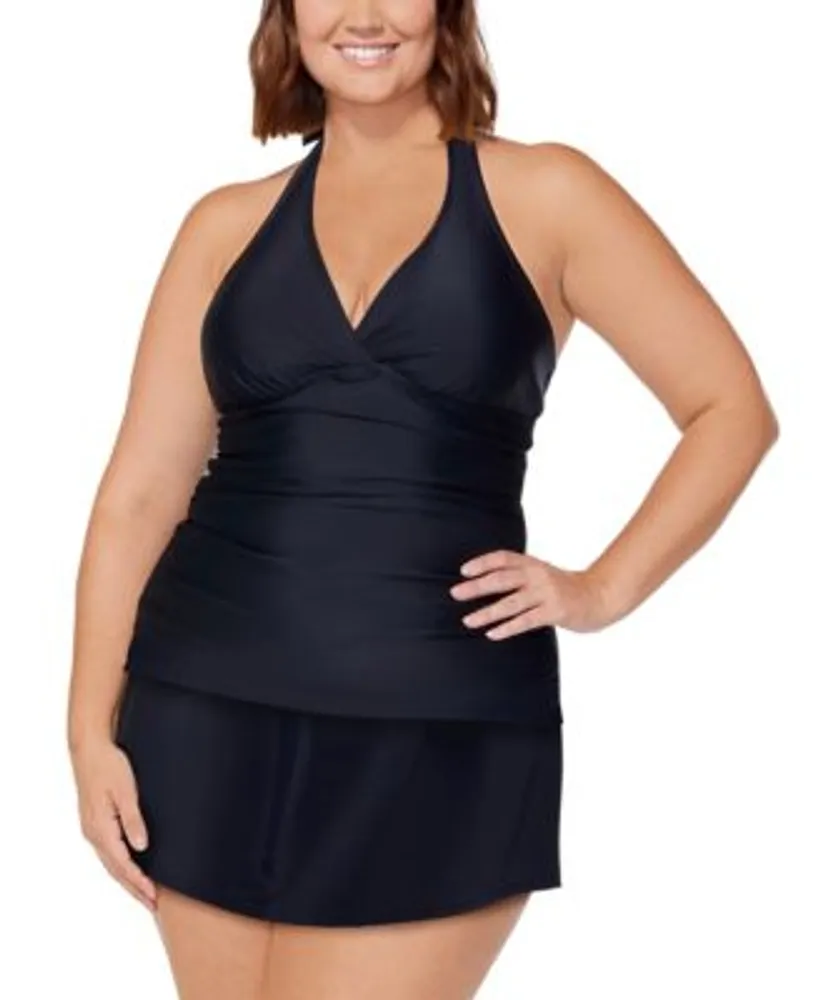 Macys plus 2024 size swim dress