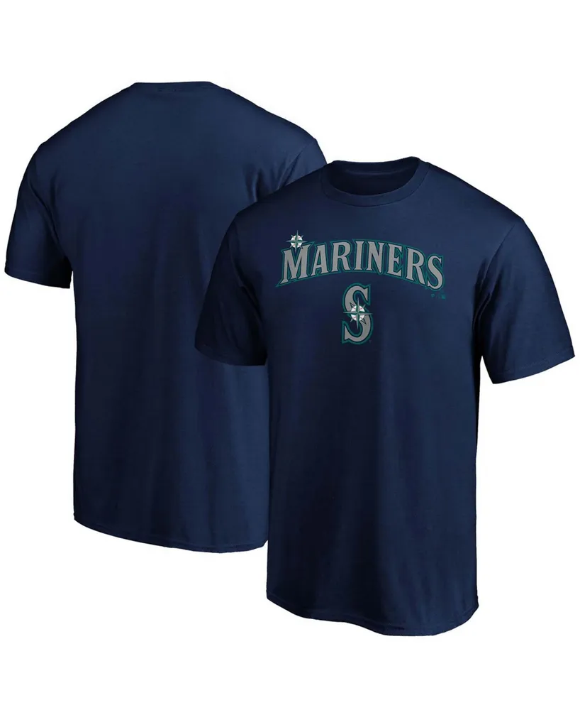 Fanatics Men's Navy Seattle Mariners Team Logo Lockup T-shirt | Mall of ...