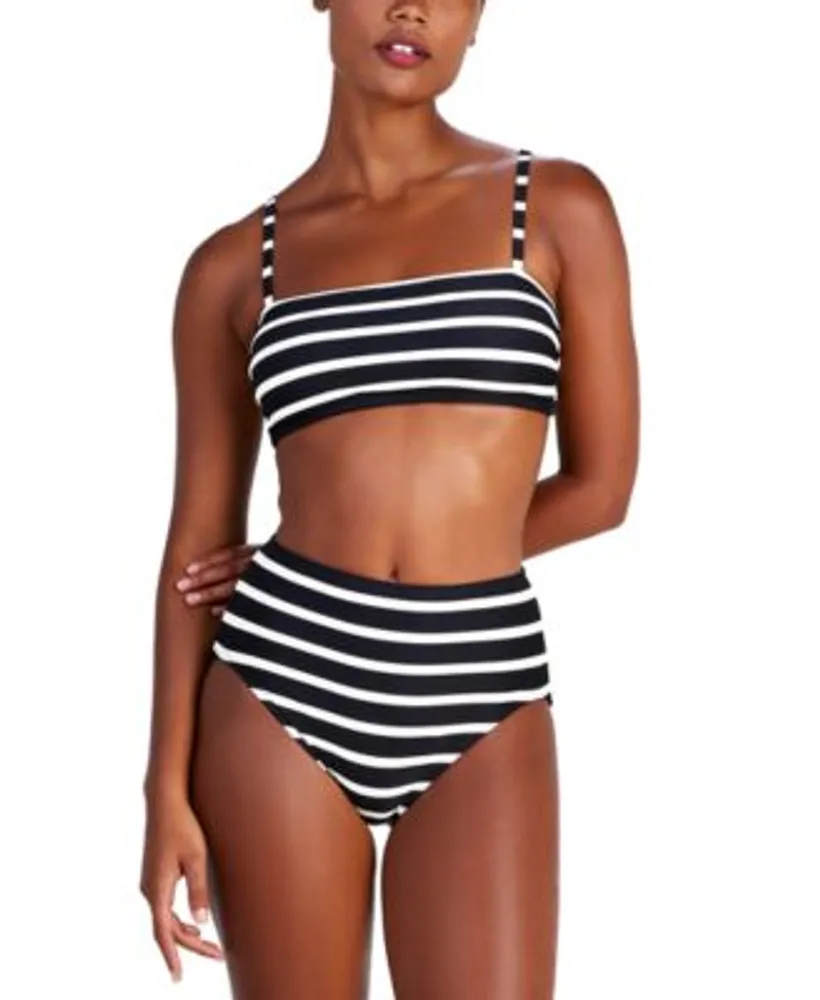 Kate Spade New York Womens Square Neck Bikini Top High Waist