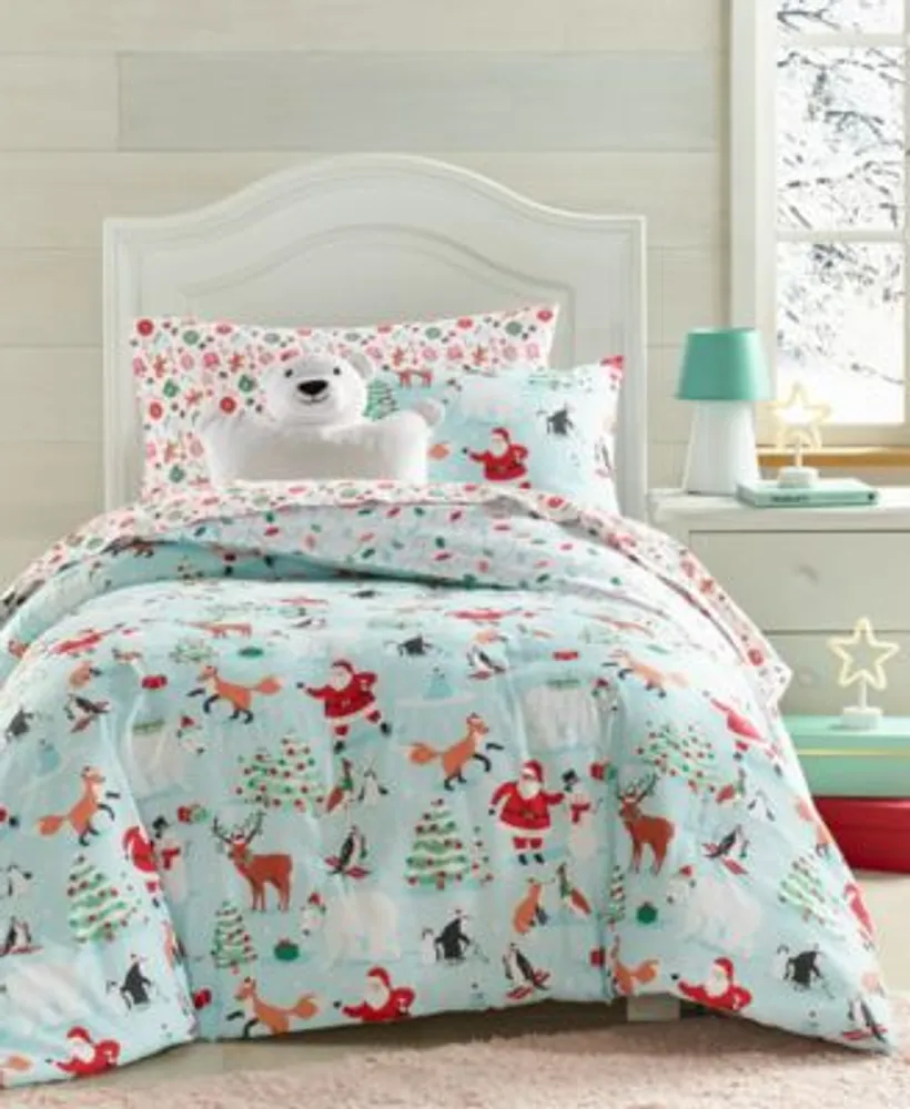 Macy's Charter Club Kids Arctic Holiday Comforter Sets Created For