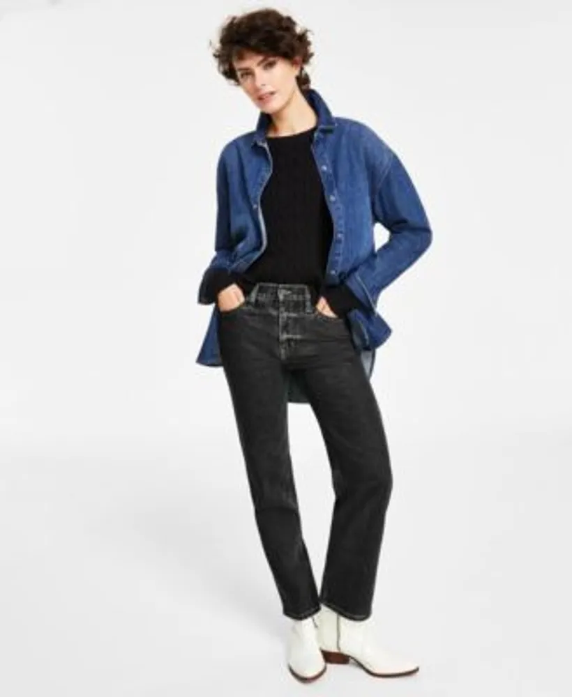 Cropped denim jeans ladies best sale