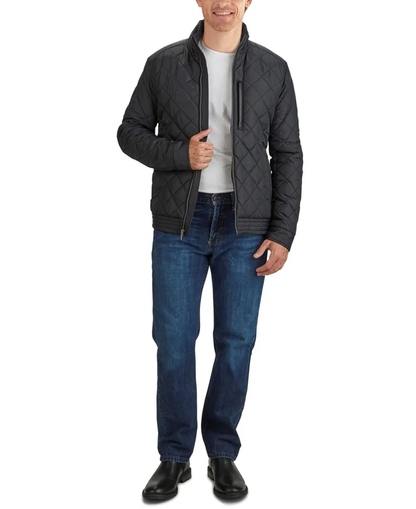Cole Haan Men's Diamond Quilt Jacket with Faux Sherpa Lining Mall of