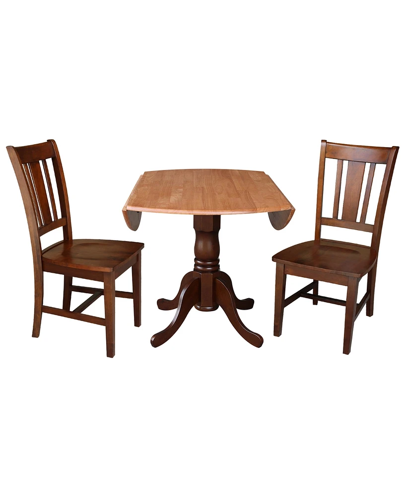 International Concepts 42" Dual Drop Leaf Table with Splat Back Dining