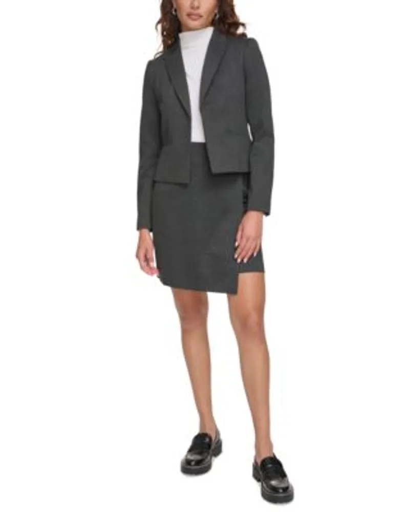 Calvin klein store petite skirted raincoat