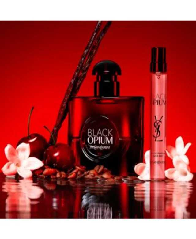 Yves Saint Laurent Black Opium Eau De Parfum Over Red Fragrance