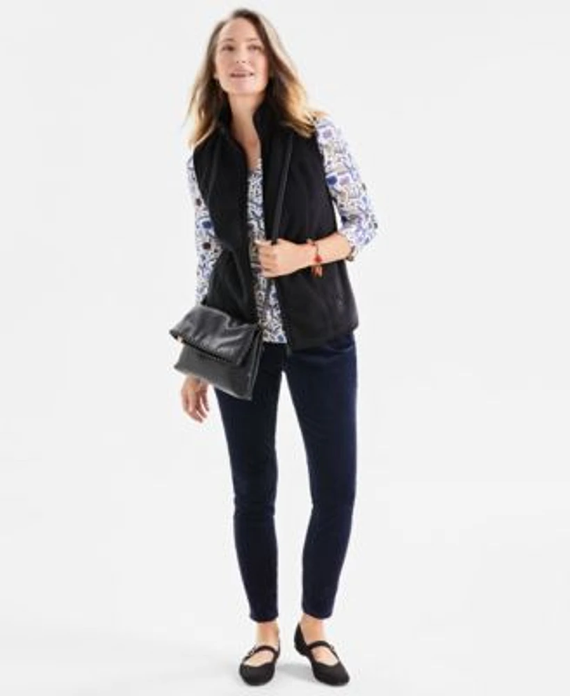 Macys fleece vest womens online