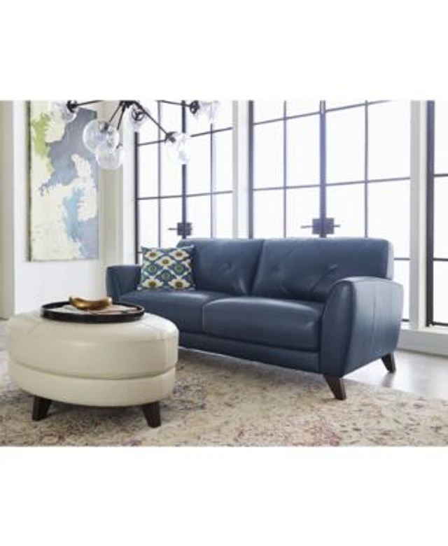 Jaira tufted leather sofa sales