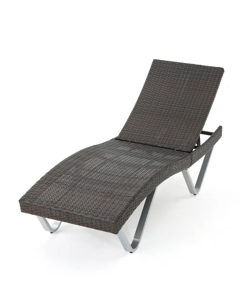 Noble House Graham Outdoor Chaise Lounge Chair Plaza Las Americas