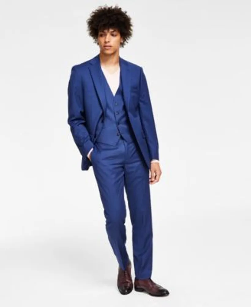 Calvin Klein Mens Infinite Stretch Solid Slim Fit Suit Separates