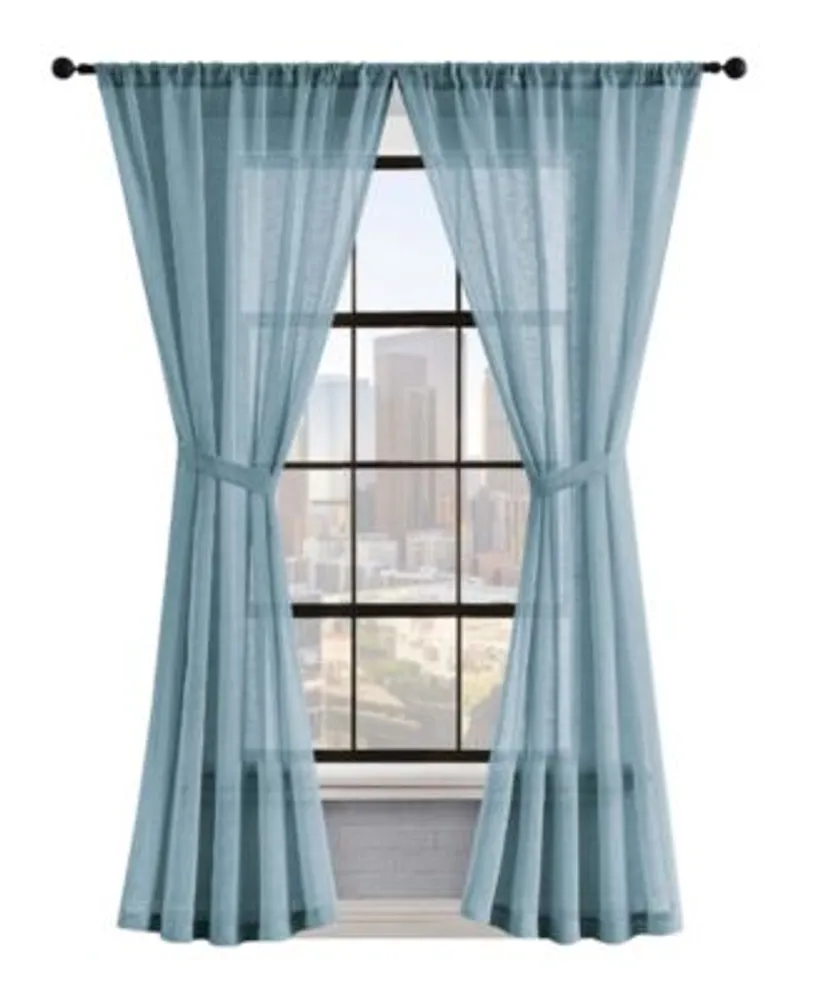 Lucky Brand Onyx Textured Sheer Voile Light Filtering Rod Pocket