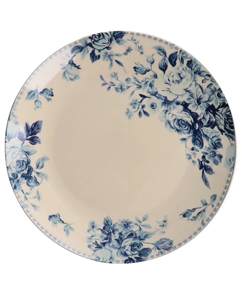 Elama Floral Violet 16 Piece Dinnerware Set, Service for 4 Mall of