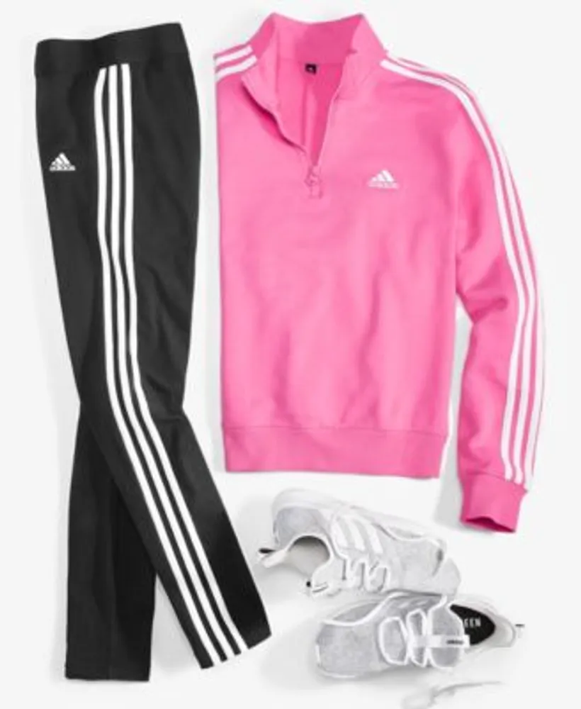 Adidas Womens Quarter Zip Sweatshirt Side Striped Leggings Mall