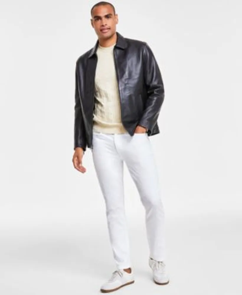 Alfani outlet leather coat