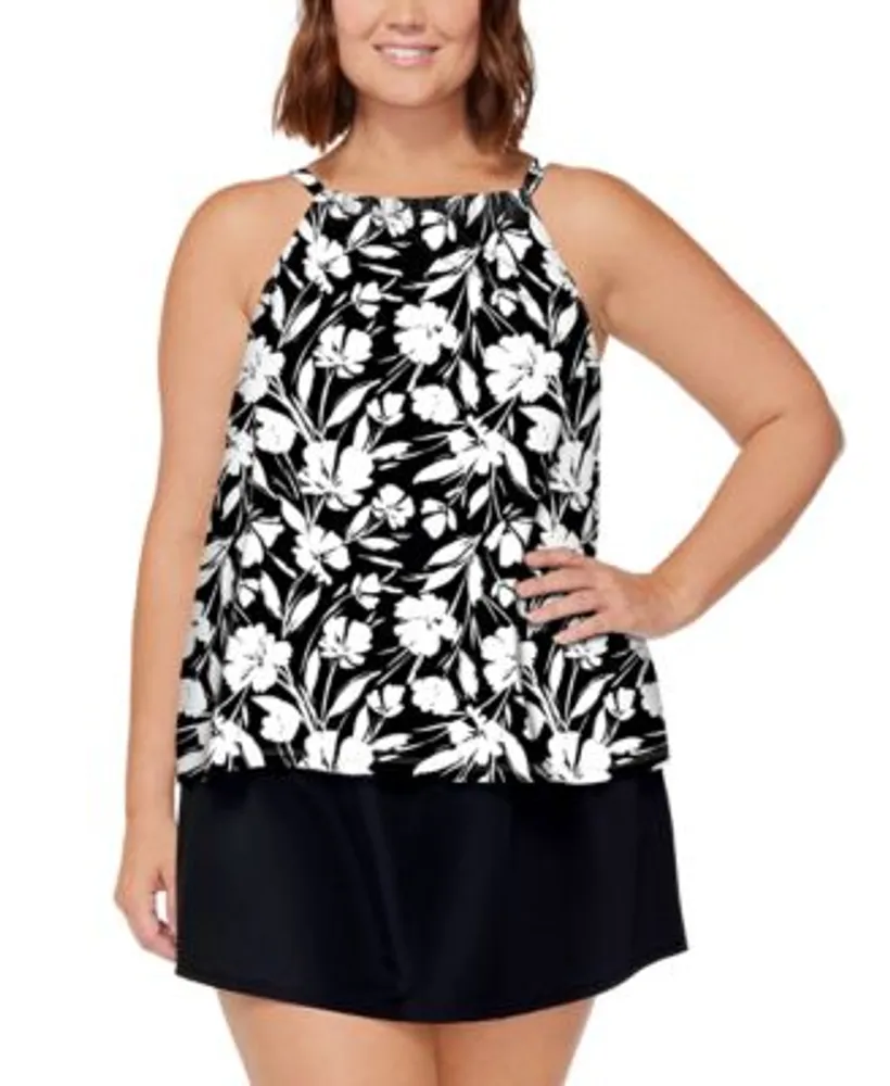 Macys plus swim hot sale