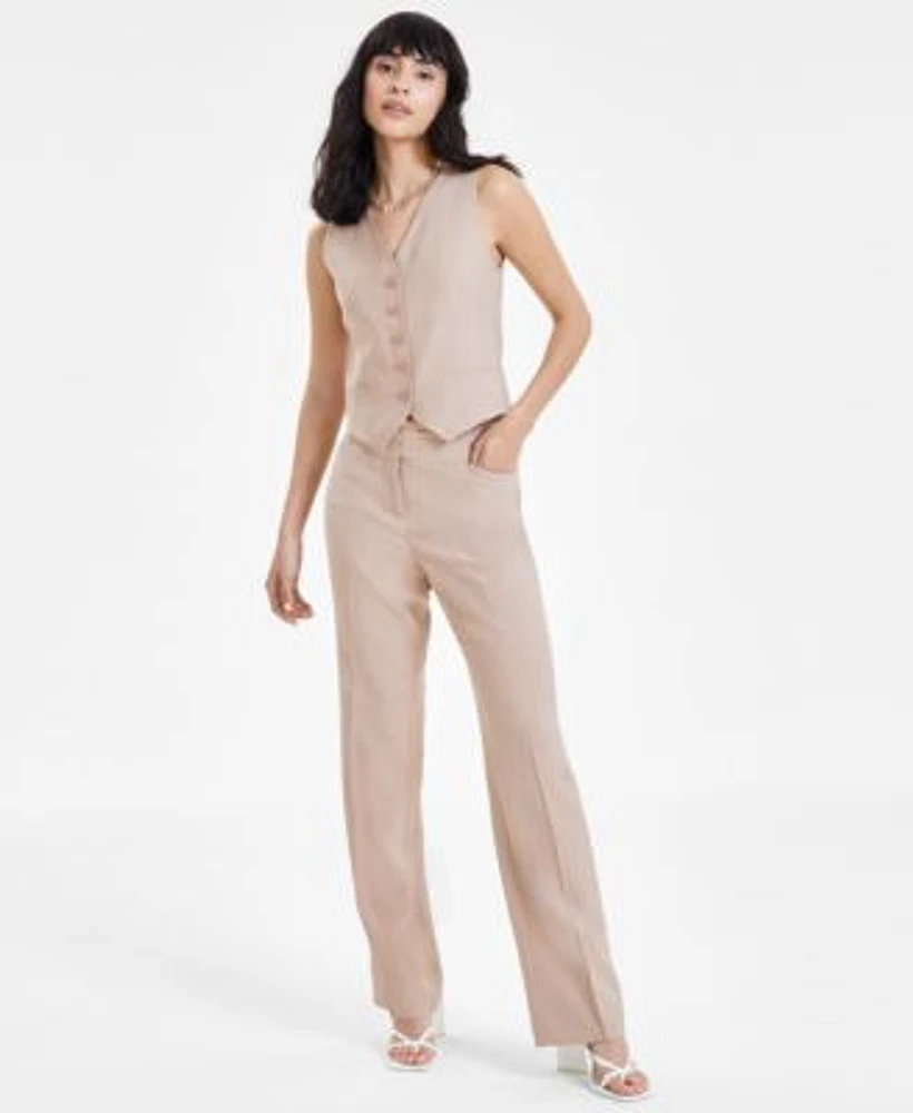 Macys wide leg capris best sale