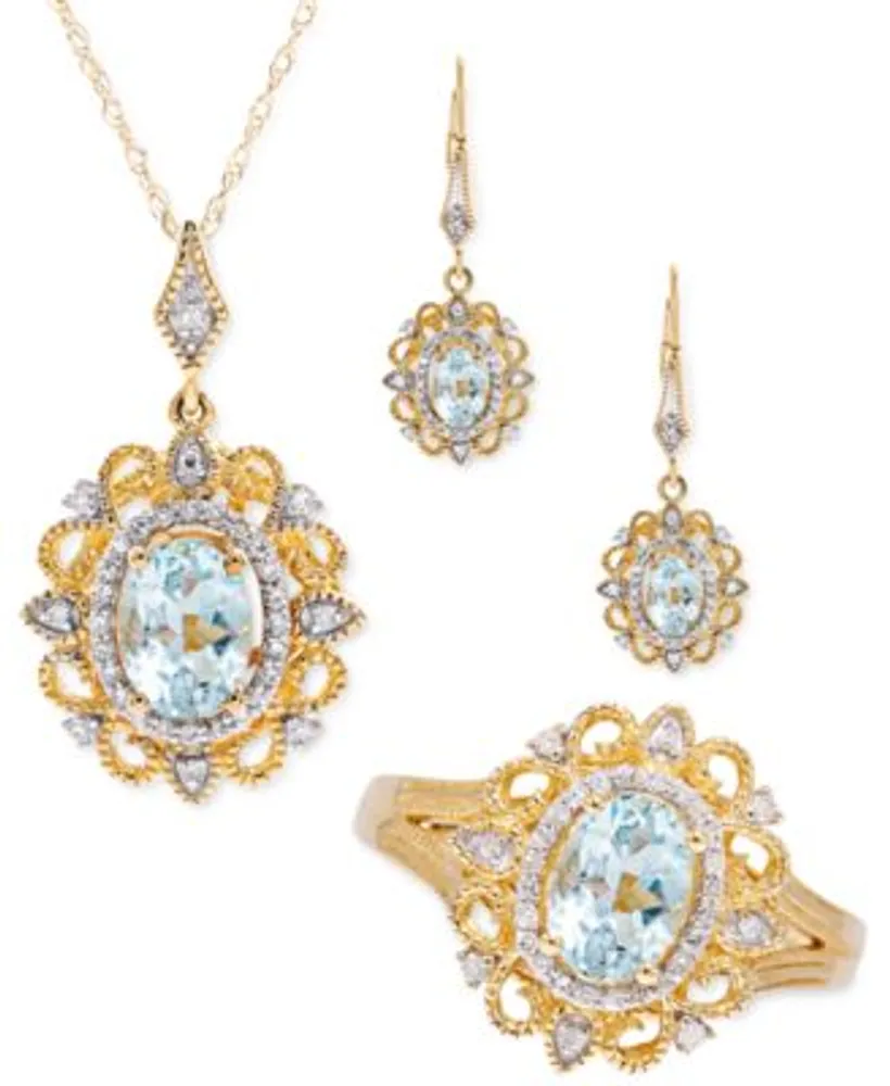 Macy's aquamarine jewelry deals