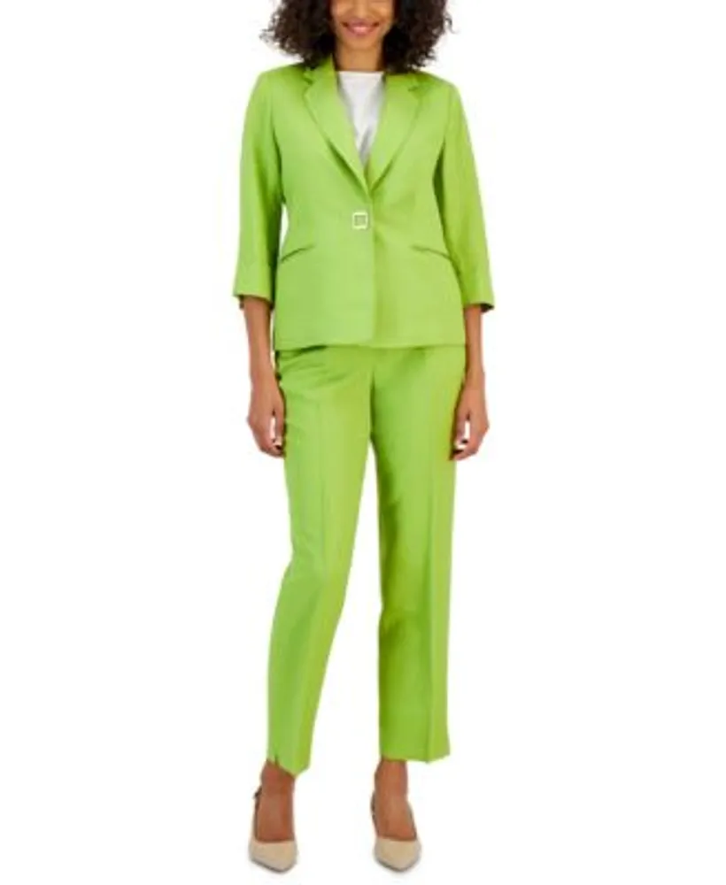 Kasper Womens Linen Blend Jacket Elastic Back Pants Vancouver Mall