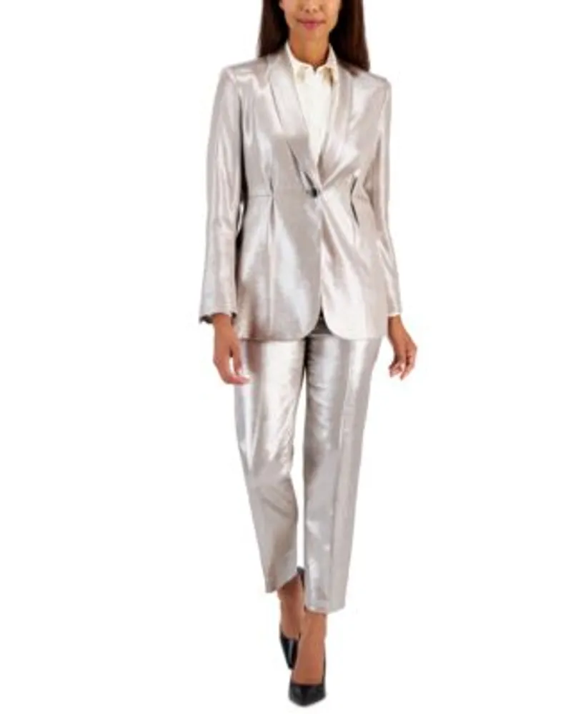 Anne Klein Womens One Button Blazer Extended Tab Pants