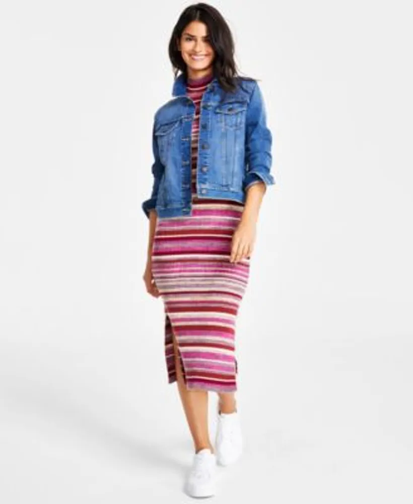 Calvin klein women's denim trucker deals jacket