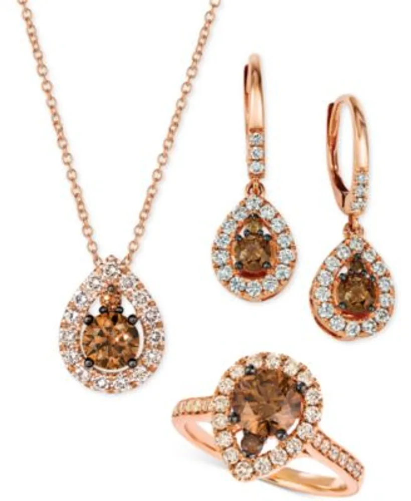 Rose gold hotsell chocolate diamond earrings
