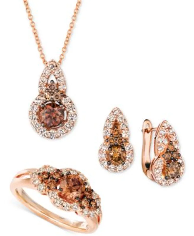 Chocolate diamond in hotsell rose gold setting