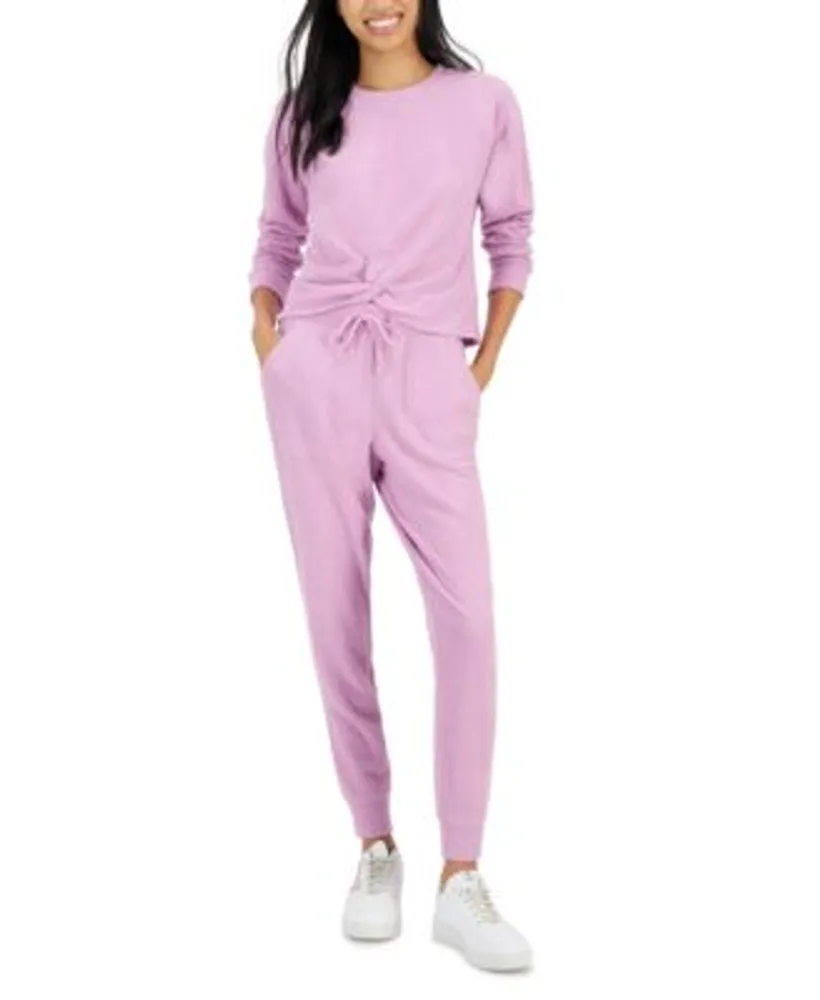 Hippie Rose Juniors Cozy Twist Front Long Sleeve Top Cozy Jogger