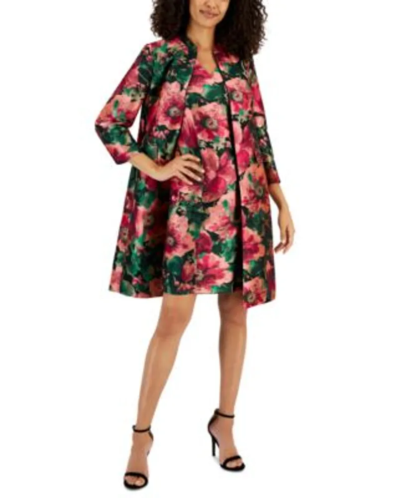 Anne Klein Womens Kissing Collar Jacket V Neck Dress Hawthorn Mall
