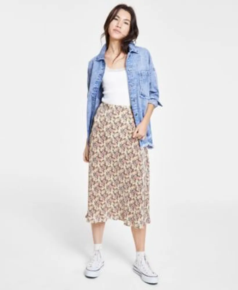 Celebrity Pink Juniors Denim Shacket Hippie Rose Lace Trim