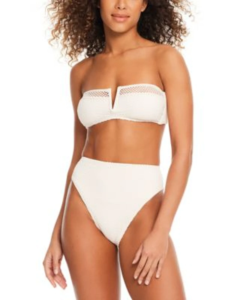 High leg bandeau bikini on sale