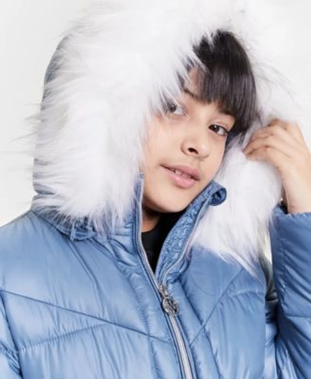 Calvin klein big girls belted puffer jacket outlet