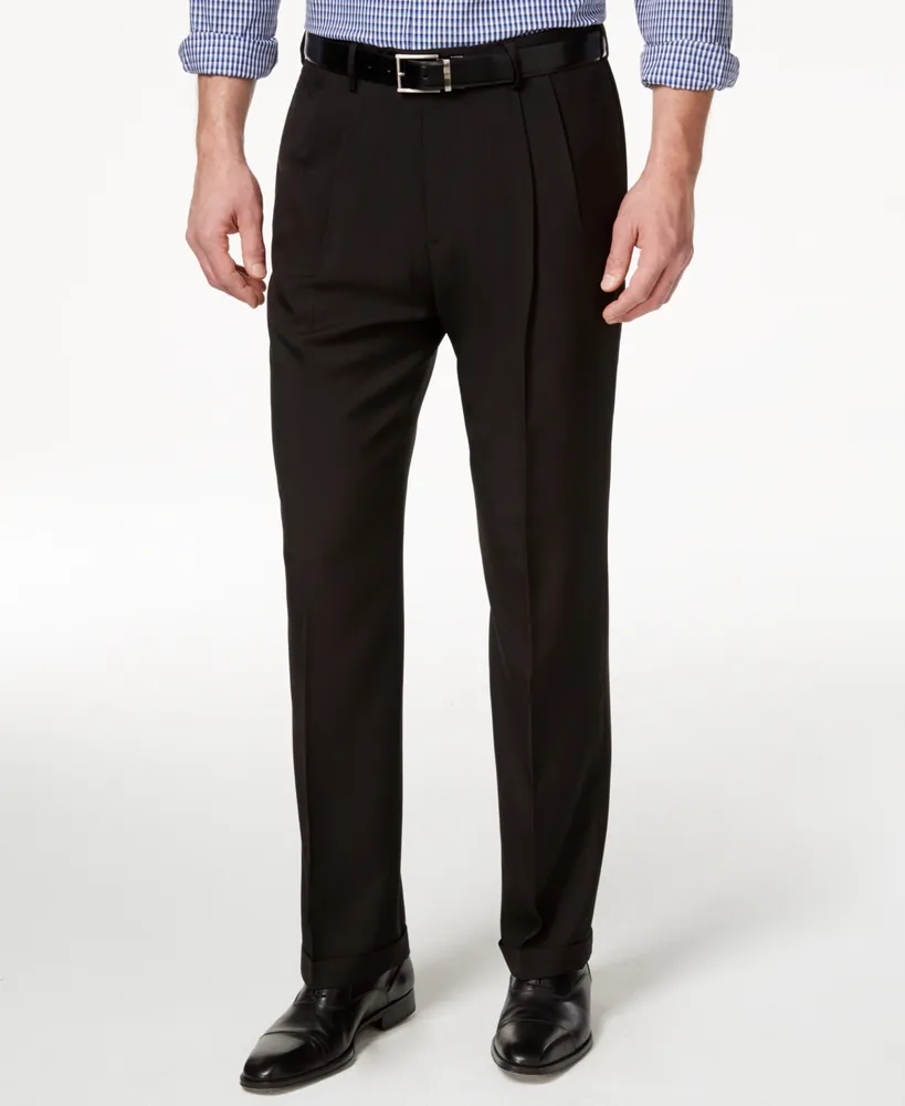 Haggar Pantalone Uomo ECLO Stria – Vita Elasticizzata, Senza Stiro – Sabbia, 32W X 32L