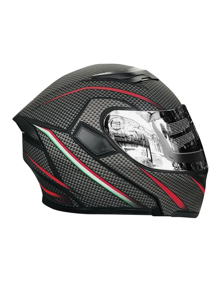 Casco half online abatible