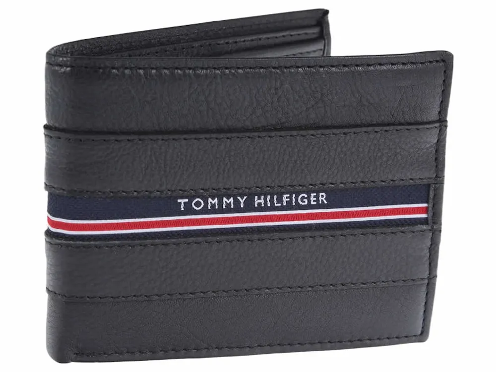 TOMMY HILFIGER Cartera Tommy Hilfiger piel negra logotipo Paseo