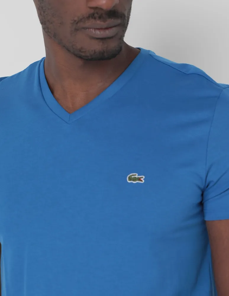 Playera lacoste cuello discount v