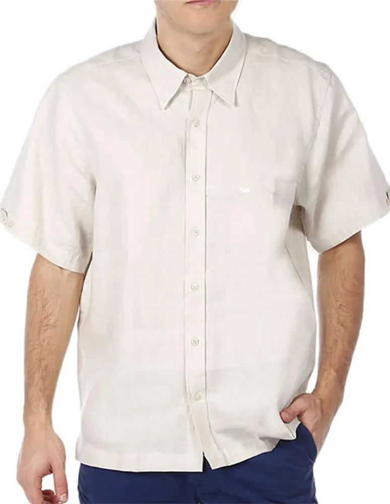 FERRIONI Camisa casual Ferrioni de lino manga larga para hombre