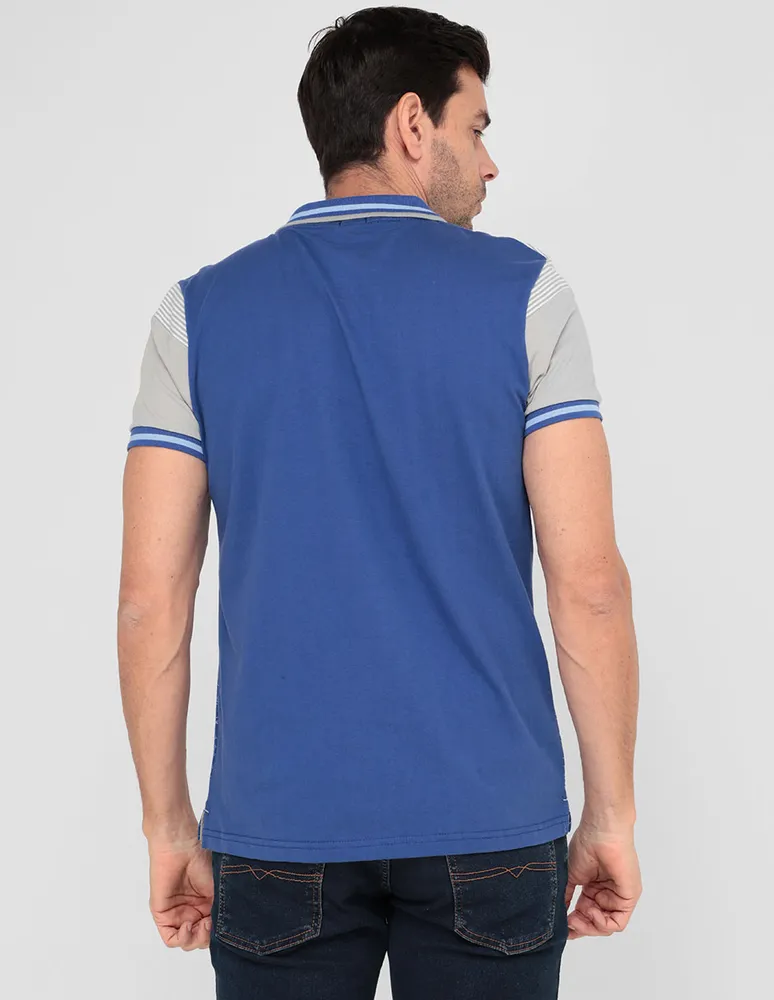 Playera tipo polo Ferrioni estampado logo para hombre