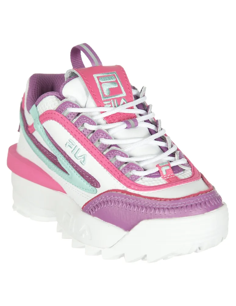 Zapatos fila blancos con rosado outlet xxl