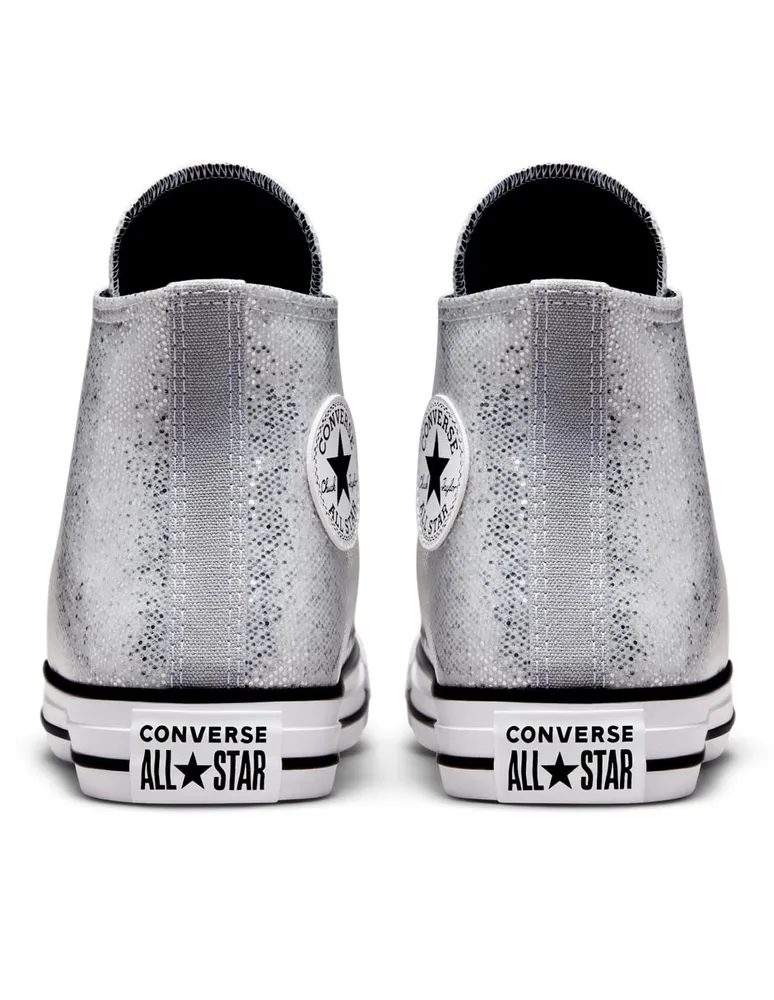 Converse niña online plateadas