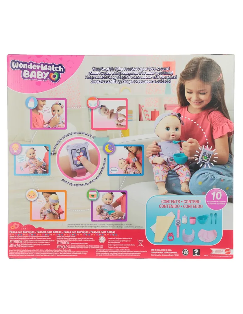 Paseo con burbujas little mommy online mattel