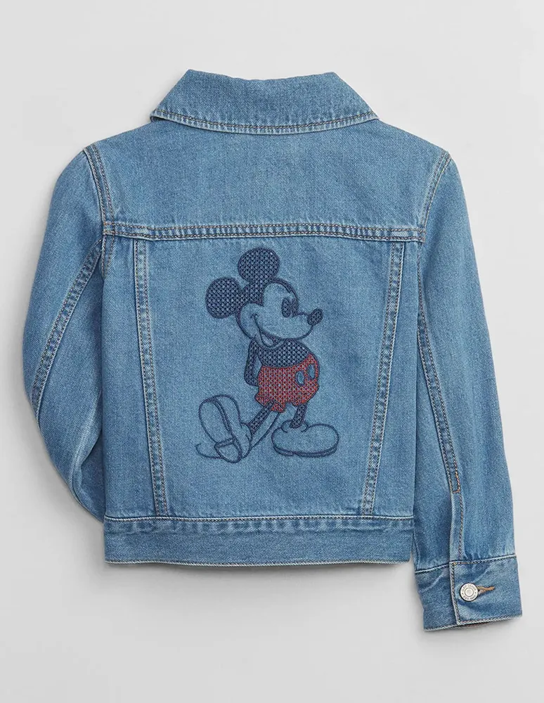 Gap Chamarra Mickey Mouse de mezclilla para ni o Paseo