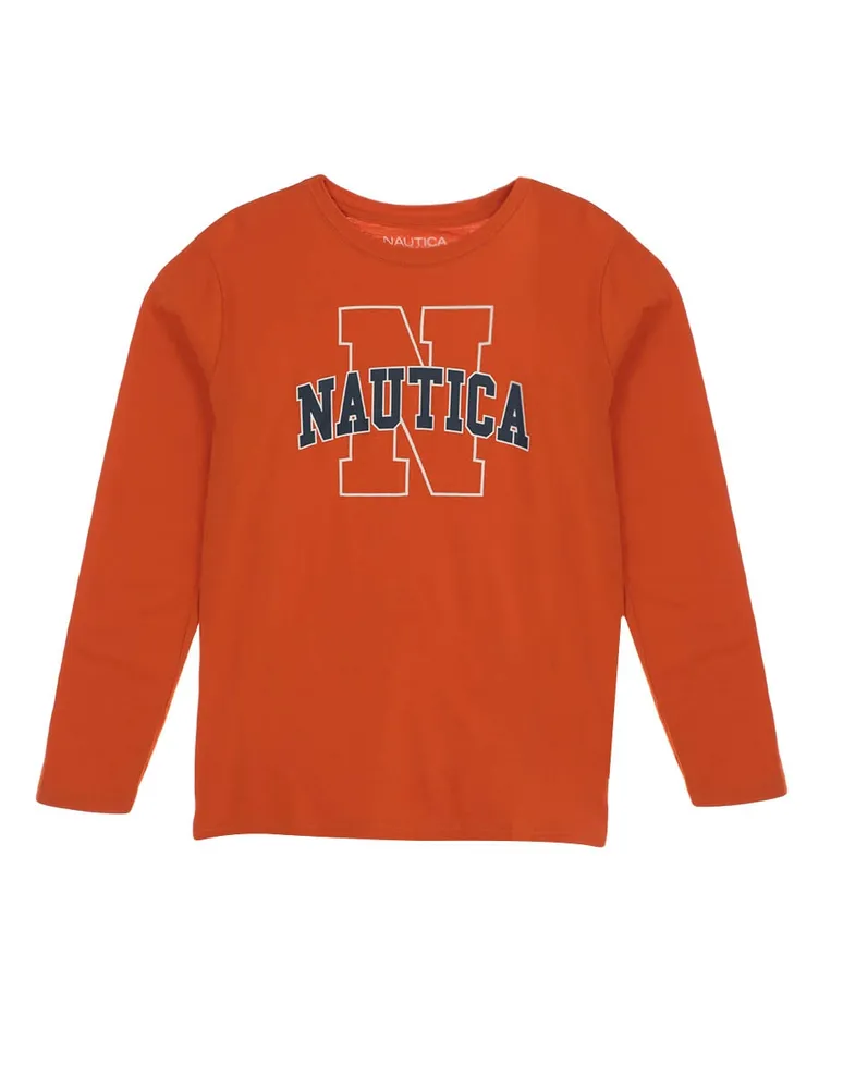 Playera nautica best sale manga larga