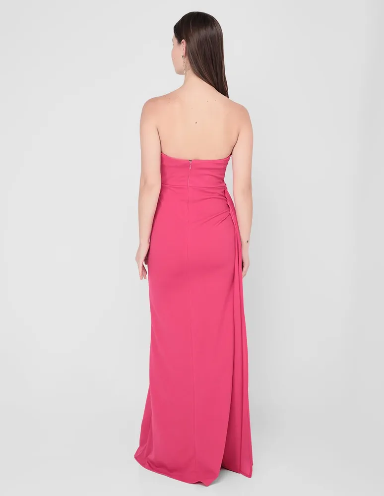 Maxi vestido online strapless